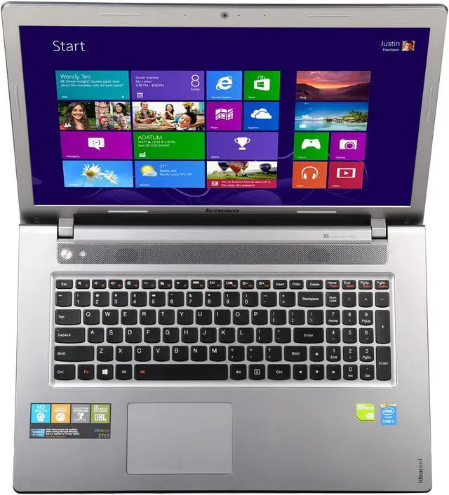 Alt view image 6 of 8 - Lenovo Laptop Intel Core i7-4710MQ 8GB Memory 1TB HDD NVIDIA GeForce 840M 17.3" Windows 8.1 64-Bit Z710 (59433088)