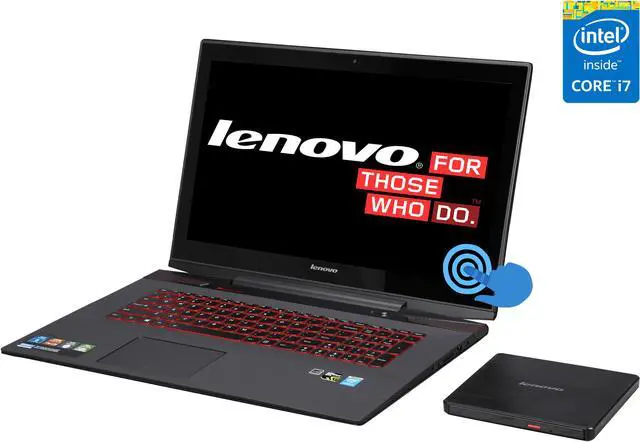 Main image of Lenovo - 17.3" NVIDIA GeForce GTX 860M - Intel Core i7-4710HQ  - 16GB Memory - 8 GB SSD - Windows 8.1 - Gaming Laptop - (Y70 Touch (80DU006TUS) )