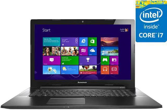 Main image of Lenovo Laptop Intel Core i7-5500U 8GB Memory 1TB HDD 8 GB SSD NVIDIA GeForce 840M 17.3" Non-Touch Screen Windows 8.1 64-Bit Z70