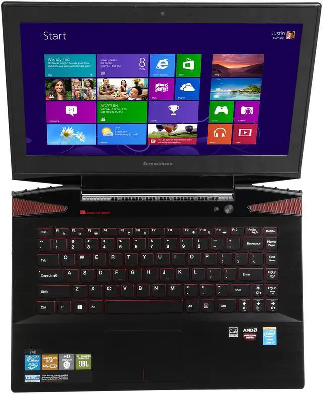 Alt view image 6 of 8 - Lenovo - 14.0" AMD Radeon R9 M275 - Intel Core i7-4510U - 8GB Memory - 256 GB SSD - Windows 8.1 64-Bit - Laptop - (Y40-70 (59423035) )
