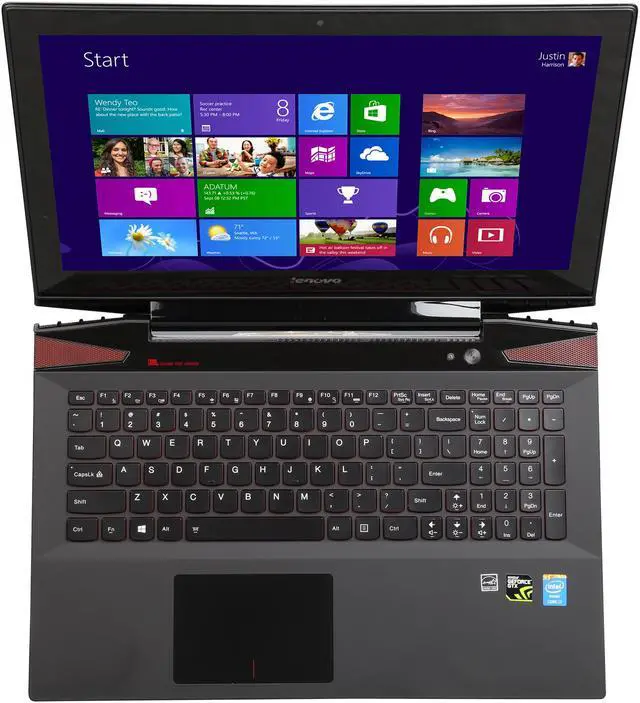 Alt view image 6 of 8 - Lenovo Y50 Touch (59423621) 15.6” 4K Touchscreen Gaming Notebook with Intel Core i7 4700HQ 2.40GHz (3.40Ghz Turbo), 16GB Memory, 256GB SSD, NVIDIA GeForce GTX 860M 2GB, Windows 8.1 64-Bit