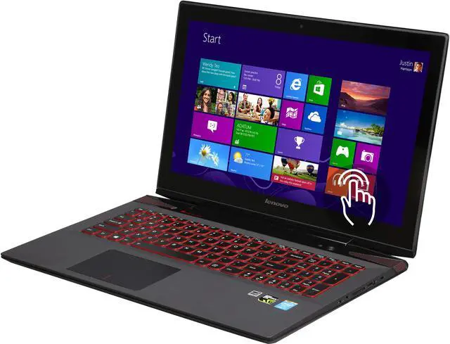 Main image of Lenovo Y50 Touch (59423621) 15.6” 4K Touchscreen Gaming Notebook with Intel Core i7 4700HQ 2.40GHz (3.40Ghz Turbo), 16GB Memory, 256GB SSD, NVIDIA GeForce GTX 860M 2GB, Windows 8.1 64-Bit