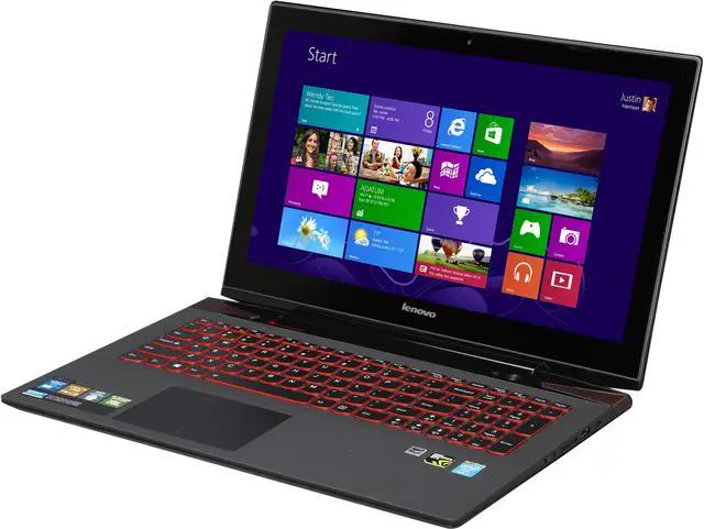 Main image of Lenovo Laptop Y50 Touch 15.6" UHD 4K Touchscreen Gaming Laptop with Quad Core Intel Core i7-4700HQ 2.40 GHz (3.40Ghz), 16 GB Memory, 256 GB SSD, NVIDIA GeForce GTX 860M 2 GB, Windows 8.1 64-Bit