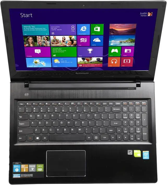 Alt view image 6 of 8 - Lenovo Z50 15.6" Full HD Notebook with Intel Core i7-4510U 2.00Ghz (3.10Ghz Turbo), 8GB Memory, 1TB HDD, GeForce 820M 2GB, DVDRW DL, Windows 8.1