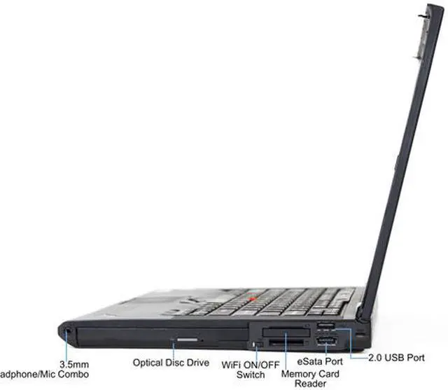 Alt view image 2 of 4 - Lenovo Grade A Laptop T420 Intel Core i5 2520M (2.50 GHz) 8 GB Memory 128 GB SSD 14.0" Windows 10 Pro 64-Bit