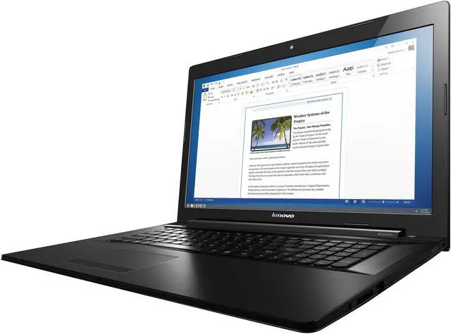 Alt view image 3 of 9 - Lenovo Laptop Z70 (80FG00DAUS) Intel Core i5 5200U (2.20 GHz) 8 GB Memory 1 TB HDD NVIDIA GeForce 840M 17.3" Windows 10 Home