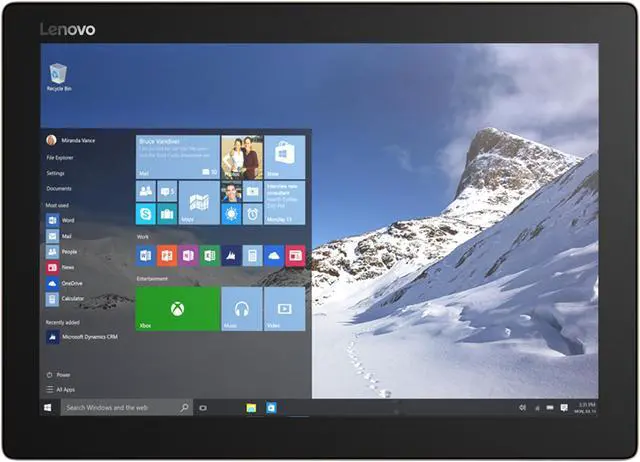 Alt view image 5 of 16 - Lenovo IdeaPad Miix 700 80QL0004US Intel Core M3 6Y30 (0.90 GHz) 4 GB Memory 64 GB SSD 12.0" 2160 x 1440 IPS Touchscreen Detachable 2-in-1 Laptop Windows 10 Home 64-Bit