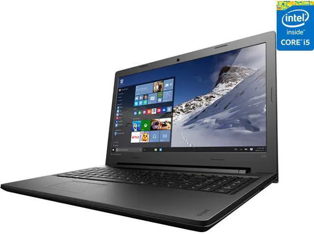 Main image of Lenovo Laptop IdeaPad 100 Intel Core i5-5200U 4GB Memory 500GB HDD Intel HD Graphics 5500 15.6" Non-Touch Screen Windows 10 Home 64-Bit 80QQ00E6US
