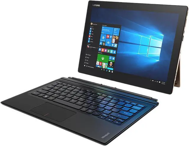 Alt view image 2 of 5 - Lenovo IdeaPad Miix 700 80QL0000US Intel Core M3 6Y30 (0.90 GHz) 4 GB Memory 64 GB 12" Touchscreen 2160 x 1440 2-in-1 Laptop Windows 10 Pro