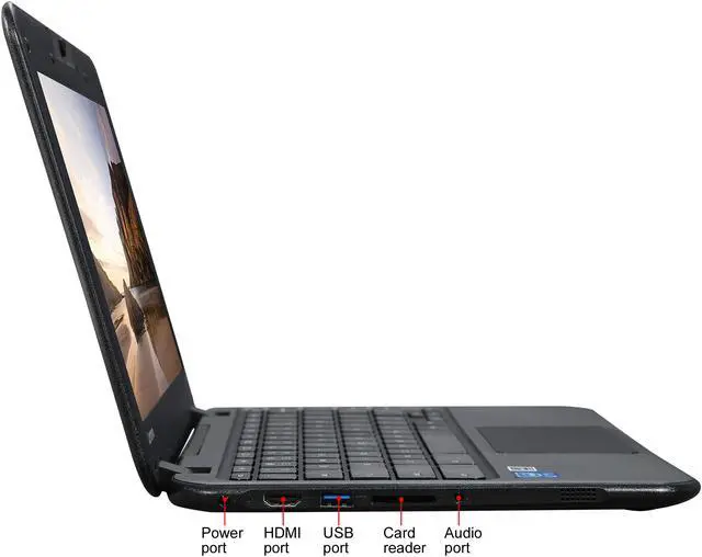 Alt view image 5 of 8 - Lenovo N22 (80SF0001US) Chromebook Intel Celeron N3050 (1.60 GHz) 4 GB Memory 16 GB eMMC 11.6" Chrome OS