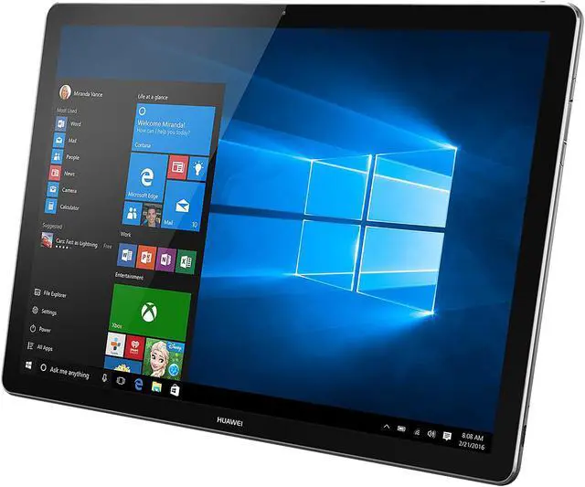 Alt view image 5 of 15 - Huawei MateBook HZ-W09 2-in-1 Tablet Intel Core M3 6Y30 (0.90 GHz) 4 GB LPDDR3 Memory 128 GB SSD 12.0" 2160 x 1440 Touchscreen Windows 10 Home 64-Bit