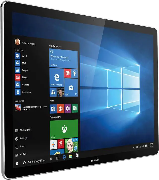 Alt view image 8 of 15 - Huawei MateBook HZ-W09 2-in-1 Tablet Intel Core M3 6Y30 (0.90 GHz) 4 GB LPDDR3 Memory 128 GB SSD 12.0" 2160 x 1440 Touchscreen Windows 10 Home 64-Bit