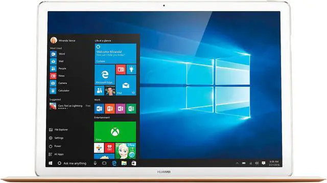 Alt view image 7 of 19 - Huawei MateBook HZ-W19 Intel Core M5 6Y54 (1.10 GHz) 8 GB Memory 512 GB SSD 12" Touchscreen 2160 x 1440 2-in-1 Laptop Windows 10 Home - Keyboard Sold Separately