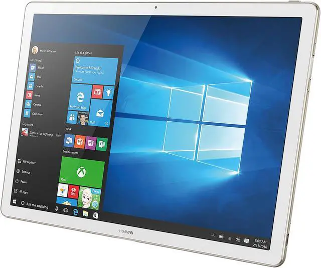 Alt view image 8 of 19 - Huawei MateBook HZ-W19 Intel Core M5 6Y54 (1.10 GHz) 8 GB Memory 512 GB SSD 12" Touchscreen 2160 x 1440 2-in-1 Laptop Windows 10 Home - Keyboard Sold Separately