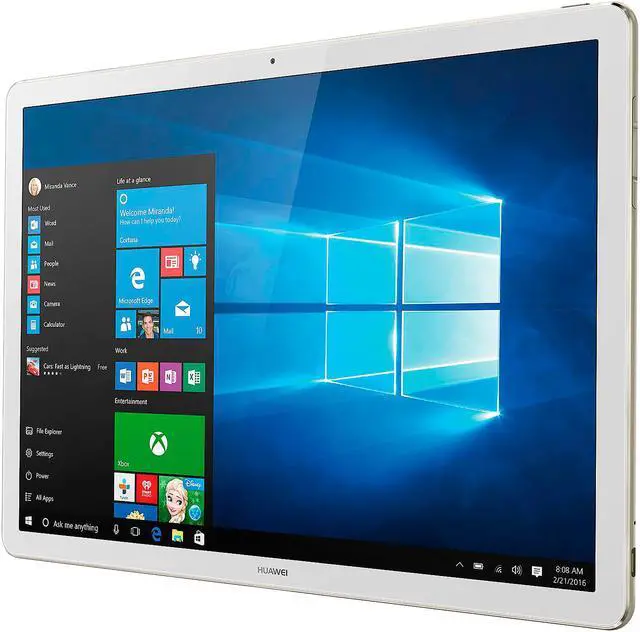 Alt view image 9 of 19 - Huawei MateBook HZ-W19 Intel Core M5 6Y54 (1.10 GHz) 8 GB Memory 512 GB SSD 12" Touchscreen 2160 x 1440 2-in-1 Laptop Windows 10 Home - Keyboard Sold Separately