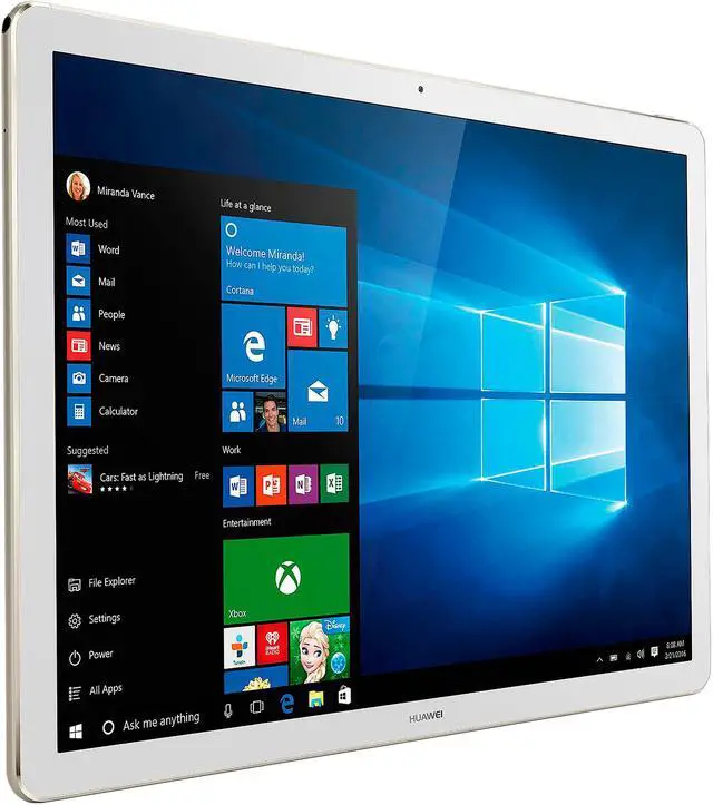 Alt view image 11 of 19 - Huawei MateBook HZ-W19 Intel Core M5 6Y54 (1.10 GHz) 8 GB Memory 512 GB SSD 12" Touchscreen 2160 x 1440 2-in-1 Laptop Windows 10 Home - Keyboard Sold Separately