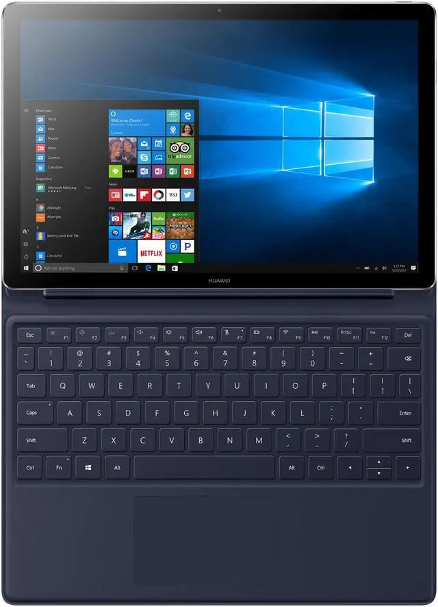 Alt view image 4 of 16 - Huawei MateBook E Signature Edition Intel Core M3 7Y30 (1.00 GHz) 4 GB Memory 128 GB SSD 12" Touchscreen 2160 x 1440 2-in-1 Laptop Windows 10 Home 64-Bit