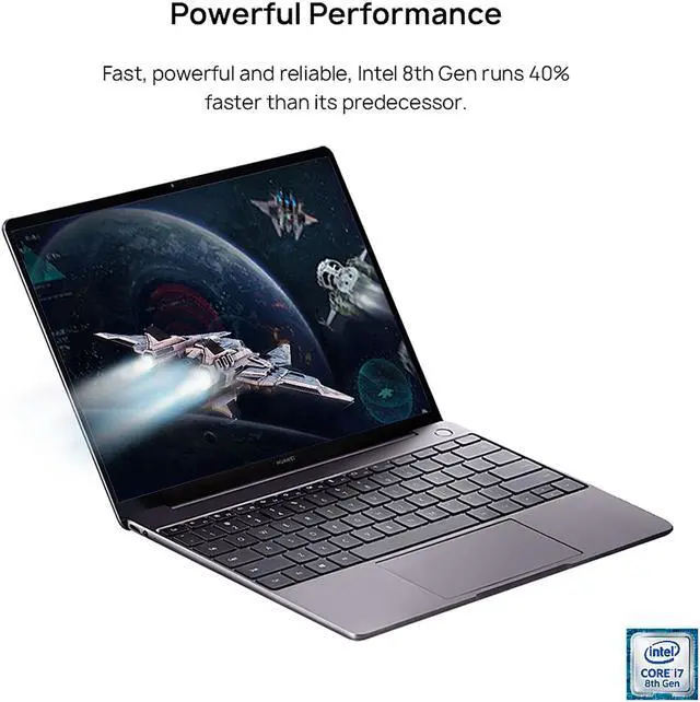 Alt view image 3 of 9 - Huawei Laptop MateBook 13 Intel Core i7 8th Gen 8565U (1.80 GHz) 8 GB Memory 512 GB SSD NVIDIA GeForce MX150 13.0" Touchscreen Windows 10 Home Signature Edition - Wright-W29B 53010FKM