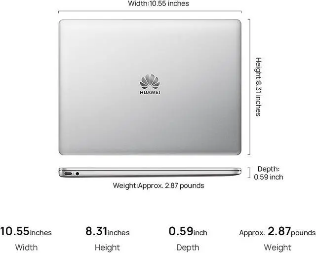 Alt view image 5 of 9 - Huawei MateBook 13 Intel Core Whiskey Lake i5 8th Gen 8265U (1.60 GHz) 8 GB Memory 256 GB SSD Intel UHD Graphics 620 13.0" Touchscreen Windows 10 Home Signature Edition - Wright-W19C 53010FKR Laptop