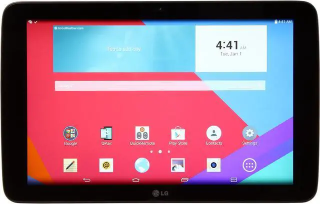 Main image of LG G Pad 10.1 LGV700.AUSABK Qualcomm Snapdragon 1 GB Memory 16 GB eMMC 10.1" Touchscreen Tablet Android 5.0 Lollipop Upgradable