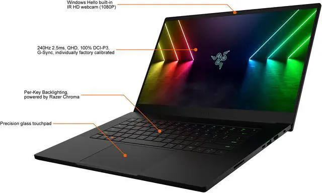Alt view image 4 of 20 - Razer Blade 15 (2022) - 15.6" GeForce RTX 3080 Ti Laptop GPU - Intel Core i7-12800H - 32 GB DDR5 Memory - 1 TB PCIe SSD - Windows 11 Home 64-bit - Gaming Laptop - 240 Hz (RZ09-0421PED3-R3U1 )