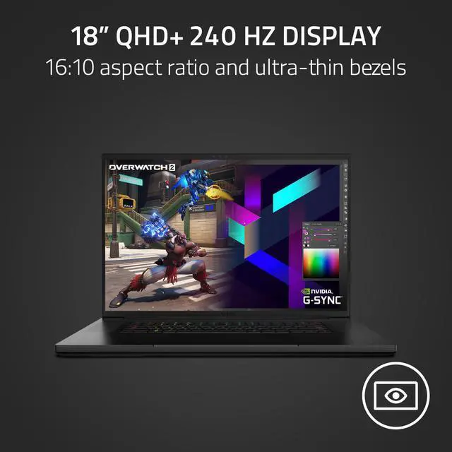 Alt view image 10 of 14 - Razer Blade 18 - 18.0" QHD+ 240 Hz - Intel Core i9 13th Gen 13950HX (2.20GHz) - NVIDIA GeForce RTX 4080 Laptop GPU - 32 GB DDR5 5600MHz - 1 TB SSD - Windows 11 Home - Gaming Laptop (RZ09-0484TEH3-R3U1 )