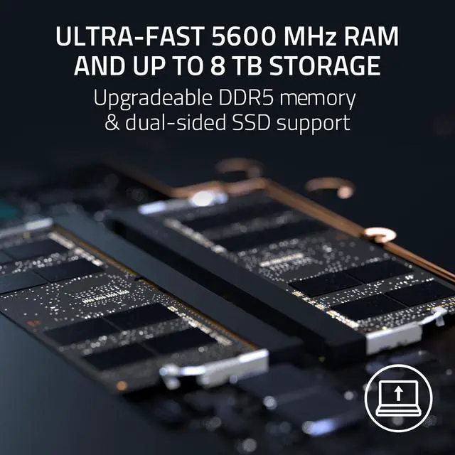 Alt view image 11 of 14 - Razer Blade 18 - 18.0" 240 Hz - Intel Core i9 13th Gen 13950HX (2.20GHz) - NVIDIA GeForce RTX 4060 Laptop GPU - 16 GB DDR5 - 1 TB PCIe SSD - Windows 11 Home 64-bit - Gaming Laptop (RZ09-0484REH3-R3U1 )