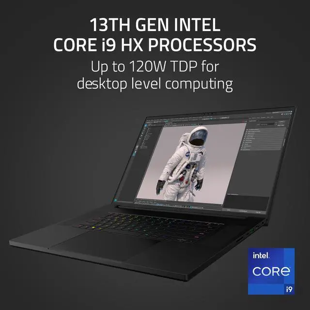 Alt view image 12 of 14 - Razer Blade 18 - 18.0" 240 Hz - Intel Core i9 13th Gen 13950HX (2.20GHz) - NVIDIA GeForce RTX 4060 Laptop GPU - 16 GB DDR5 - 1 TB PCIe SSD - Windows 11 Home 64-bit - Gaming Laptop (RZ09-0484REH3-R3U1 )