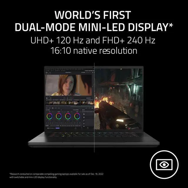 Alt view image 13 of 13 - Razer Blade 16 - 16.0" Dual-Mode - Intel Core i9 13th Gen 13950HX (2.20GHz) - NVIDIA GeForce RTX 4080 Laptop GPU - 32 GB DDR5 - 1 TB PCIe SSD - Windows 11 Home 64-bit - Gaming Laptop (RZ09-0483TEM3-R3U1)