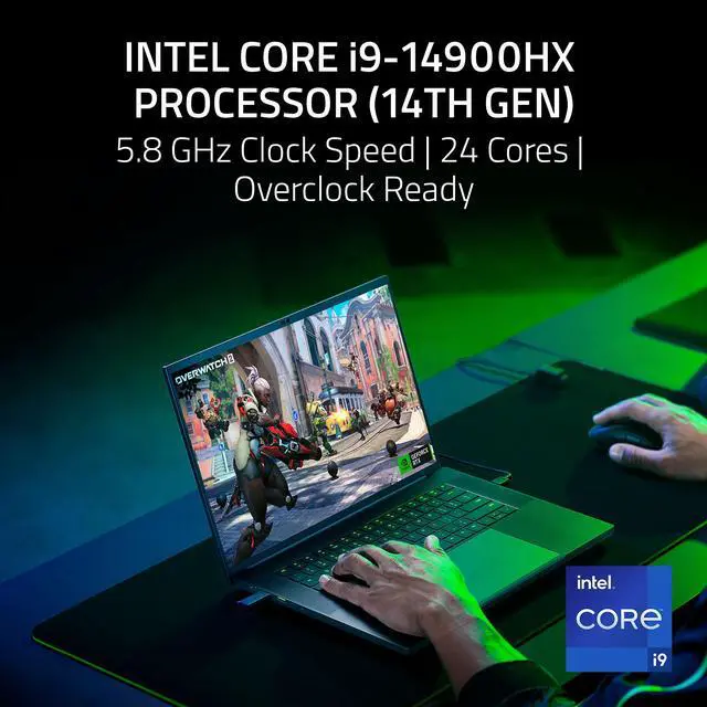 Alt view image 12 of 16 - Razer Blade 16 - 16" GeForce RTX 4080 Laptop GPU - Intel Core i9-14900HX  - 32GB Memory - 1 TB PCIe SSD - Windows 11 Home 64-bit - Gaming Laptop - 240 Hz OLED (RZ09-0510TEN3-R3U1 )