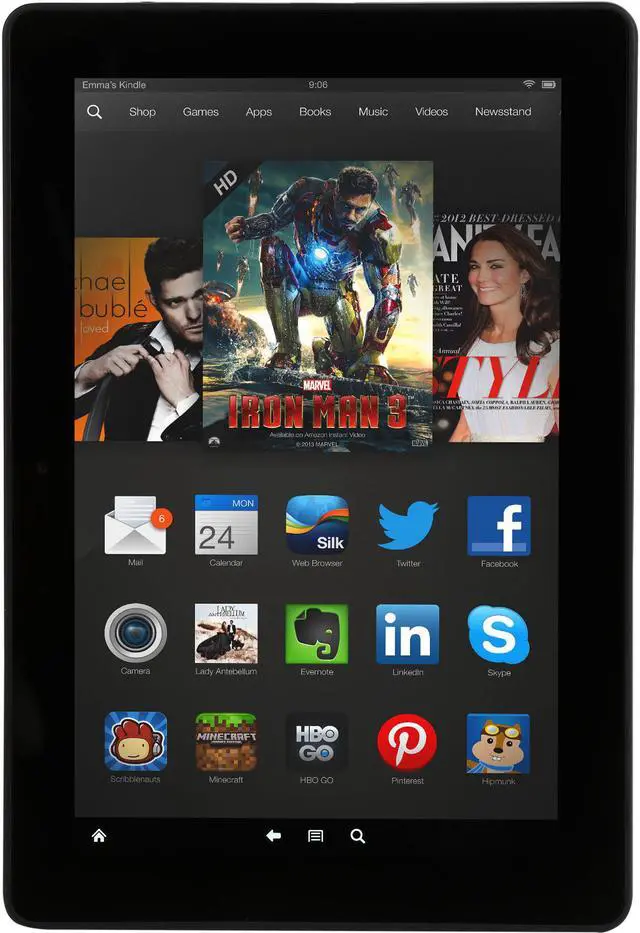 Main image of Amazon Kindle Fire HDX 2GB Memory 8.9" 2560 x 1600 Tablet Fire OS 3.0 Mojito Black