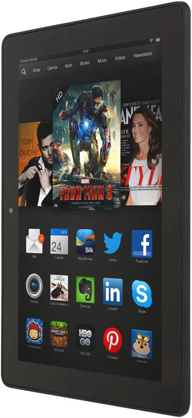 Alt view image 2 of 8 - Amazon Kindle Fire HDX 2GB Memory 8.9" 2560 x 1600 Tablet Fire OS 3.0 Mojito Black
