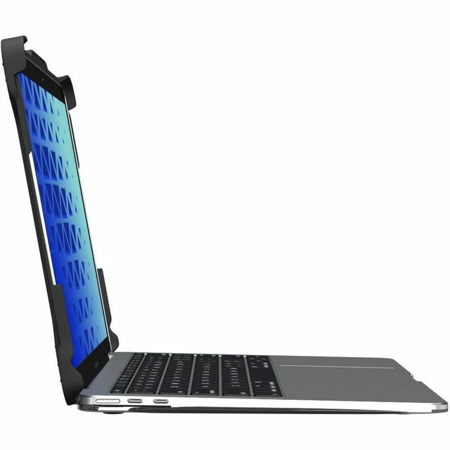 Alt view image 2 of 3 - MAXCases Extreme Shell-L for MacBook Air 13.6" (2022 M2) & MacBook Air 13.6 M3/M4 (A3113) (Black/Clear) - AP-ESL-MBA-13M2-BCLR