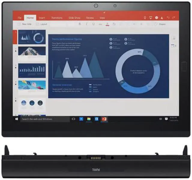 Alt view image 10 of 20 - ThinkPad Intel Core m5-6Y57 8GB Memory 256 GB SSD Intel HD Graphics 515 12.0" Touch Screen 2160 x 1440 2-in-1 Laptop Windows 10 Pro 64-Bit X1 (20GG001KUS)