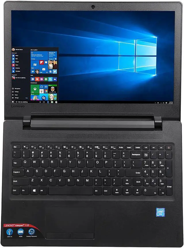 Alt view image 6 of 8 - Lenovo Laptop ideapad 110 Intel Celeron N3060 4GB Memory 500GB HDD Intel HD Graphics 15.6" Non-Touch Screen Windows 10 Home 80T70012US