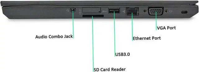 Alt view image 3 of 4 - Lenovo ThinkPad T440 Laptop Intel Core i5 4th Gen 4300U (1.90 GHz) 8 GB Memory 240 GB SSD Intel HD Graphics 4400 14.0" Windows 10 Pro 64-bit Grade A