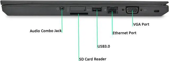 Alt view image 3 of 4 - Lenovo Grade C Laptop Intel Core i5-4300U 4GB Memory 250GB HDD Intel HD Graphics 4400 14.0" Non-Touch Screen Windows 10 Home 64-Bit T440