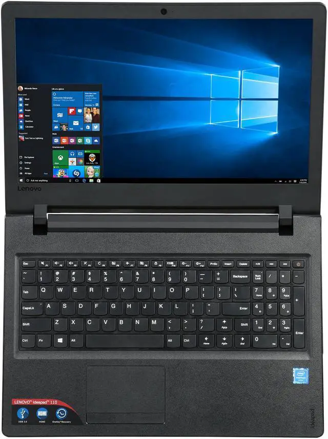 Alt view image 6 of 8 - Lenovo Laptop 110-15ISK Intel Pentium 4405U 4GB Memory 500GB HDD 15.6" Non-Touch Screen Windows 10 Home 80UD00V2US