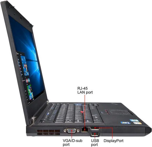 Alt view image 4 of 8 - Lenovo 14.0" 2.60GHz 4GB Memory 160GB SSD Windows 10 Pro 64-Bit