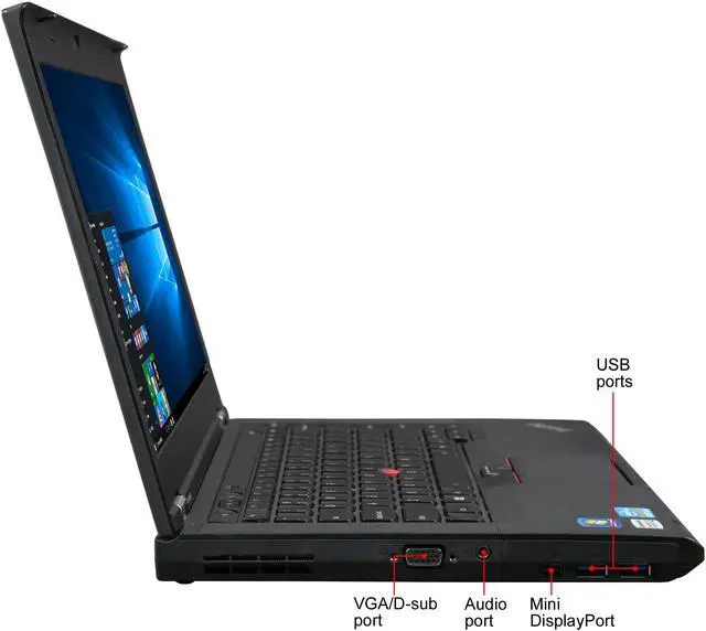 Alt view image 4 of 8 - Lenovo B Grade Laptop ThinkPad Intel Core i5-3210M 8GB Memory 128 GB SSD Intel HD Graphics 4000 14.0" Non-Touch Screen Windows 10 Pro 64-Bit T430