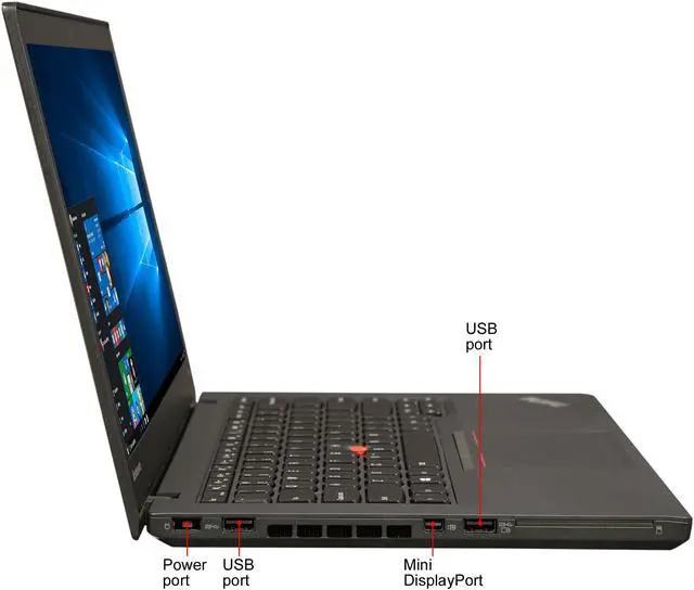 Alt view image 4 of 8 - Lenovo Laptop Intel Core i7-4600U 12GB Memory 240 GB SSD Intel HD Graphics 4400 14.0" Non-Touch Screen Windows 10 Pro 64-Bit T440S