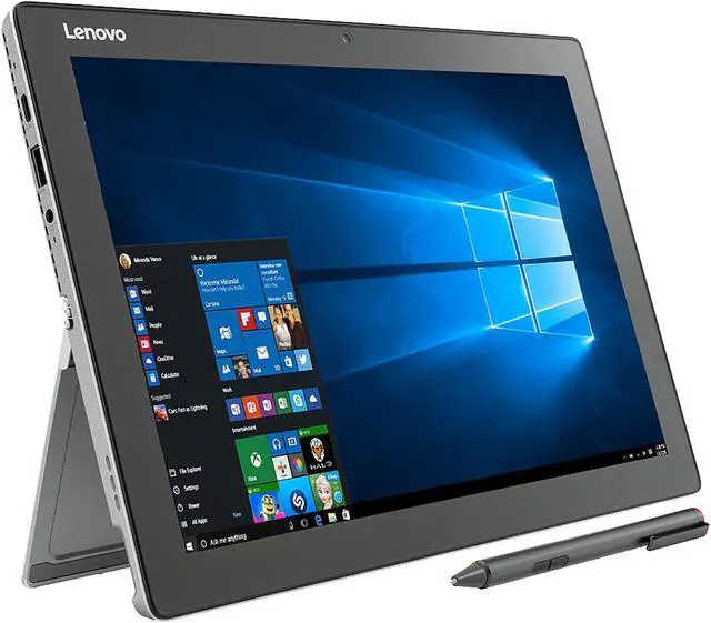Alt view image 3 of 18 - Lenovo Miix Intel Core i5-7200U 4GB Memory 128 GB SSD Intel HD Graphics 620 12.2" Touch Screen 1920 x 1200 Detachable 2-in-1 Laptop Windows 10 Home 510 (80XE002EUS)