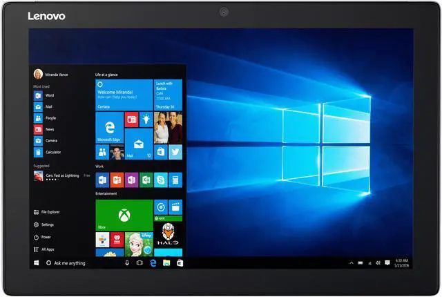 Alt view image 5 of 18 - Lenovo Miix Intel Core i5-7200U 4GB Memory 128 GB SSD Intel HD Graphics 620 12.2" Touch Screen 1920 x 1200 Detachable 2-in-1 Laptop Windows 10 Home 510 (80XE002EUS)