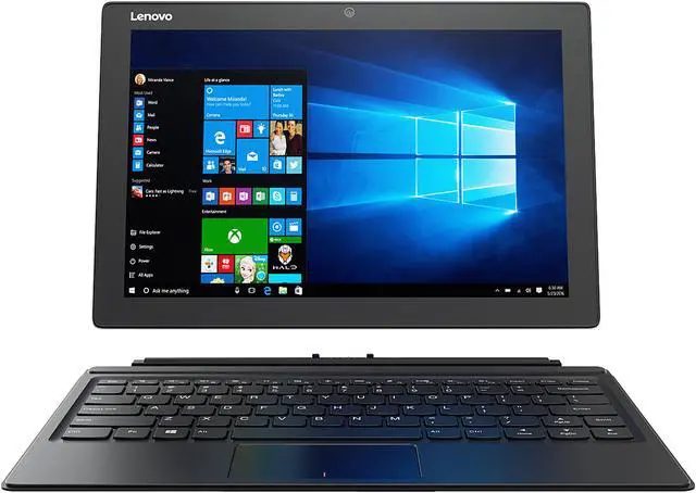 Main image of Lenovo Miix Intel Core i5-7200U 4GB Memory 128 GB SSD Intel HD Graphics 620 12.2" Touch Screen 1920 x 1200 Detachable 2-in-1 Laptop Windows 10 Home 510 (80XE002EUS)