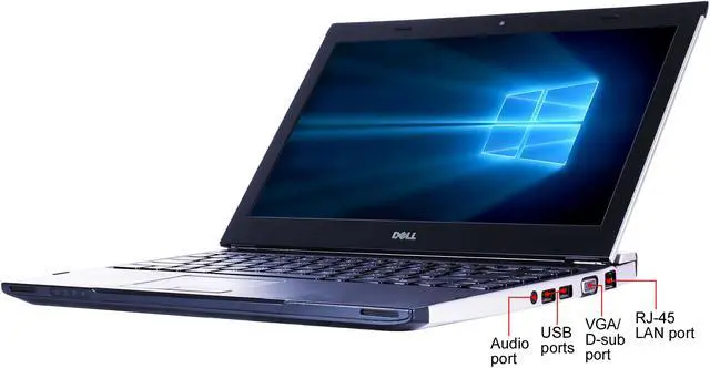 Alt view image 4 of 6 - DELL Grade A Laptop Intel Core i3-2375M 4GB Memory 320GB HDD Intel HD Graphics 3000 13.3" Non-Touch Screen Windows 10 Pro 64-bit 3330
