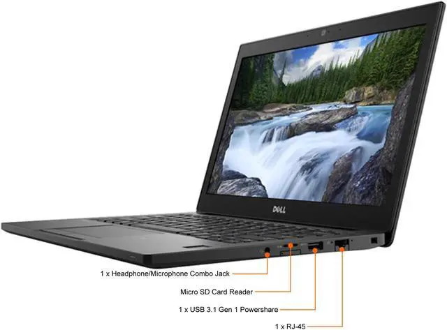 Alt view image 6 of 10 - DELL Grade A Laptop Latitude Intel Core i7-8650U 16GB Memory 256 GB SSD Intel UHD Graphics 620 12.5" Non-Touch Screen Windows 10 Pro 64-bit 7290