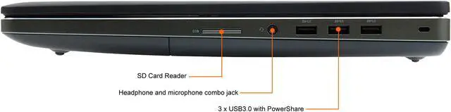 Alt view image 5 of 9 - DELL Precision Grade A Mobile Workstation Intel Core i7-7820HQ 32GB Memory 1 TB SSD NVIDIA Quadro P3000 17.3" Non-Touch Screen Windows 10 Pro 64-bit 7720