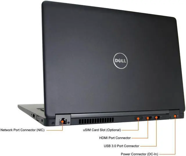 Alt view image 8 of 8 - DELL Laptop Latitude 5480 Intel Core i5-6300U 16GB Memory 256 GB SSD Intel HD Graphics 520 14.0" Non-Touch Screen Windows 10 Pro 64-bit 6R2TF