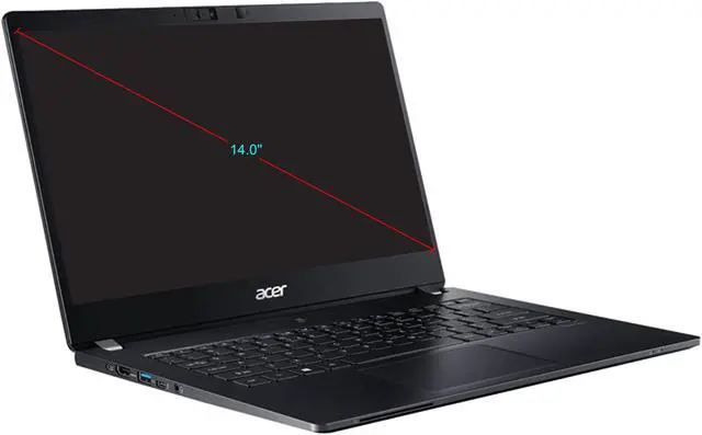 Alt view image 2 of 2 - Acer TravelMate P6 14.0" Intel Core i5-10210U 8GB Memory 256GB SSD Windows 10 Pro 64-bit TMP614-51-G2-57MS