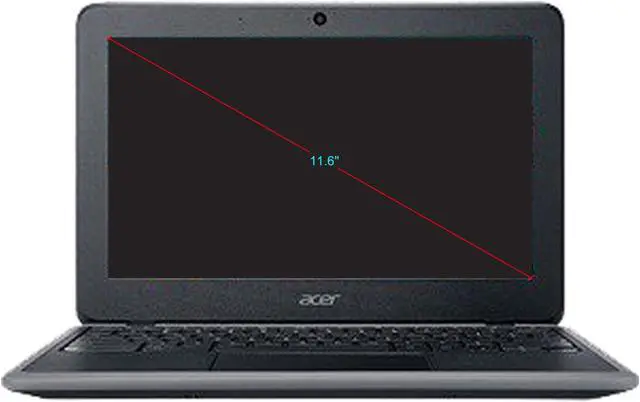 Alt view image 2 of 2 - Acer Chromebook 11 Grade B Chromebook Intel Celeron N3350 (1.1GHz) 4GB Memory 32 GB SSD 11.6" Chrome OS C732-C6WU-R